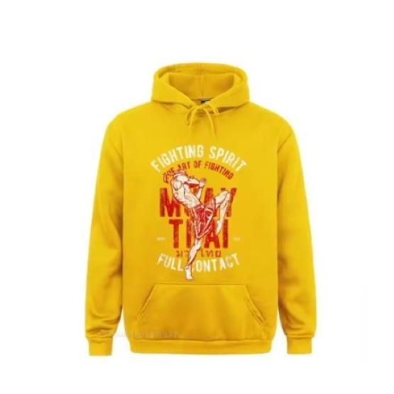 Muay Thai Kick Boxing UFFC MMA  Jacket Sweatshirt Pull over Hoodies Men Women Kid Unisex Long Sleeve Print Sport Gym Fitness Workout