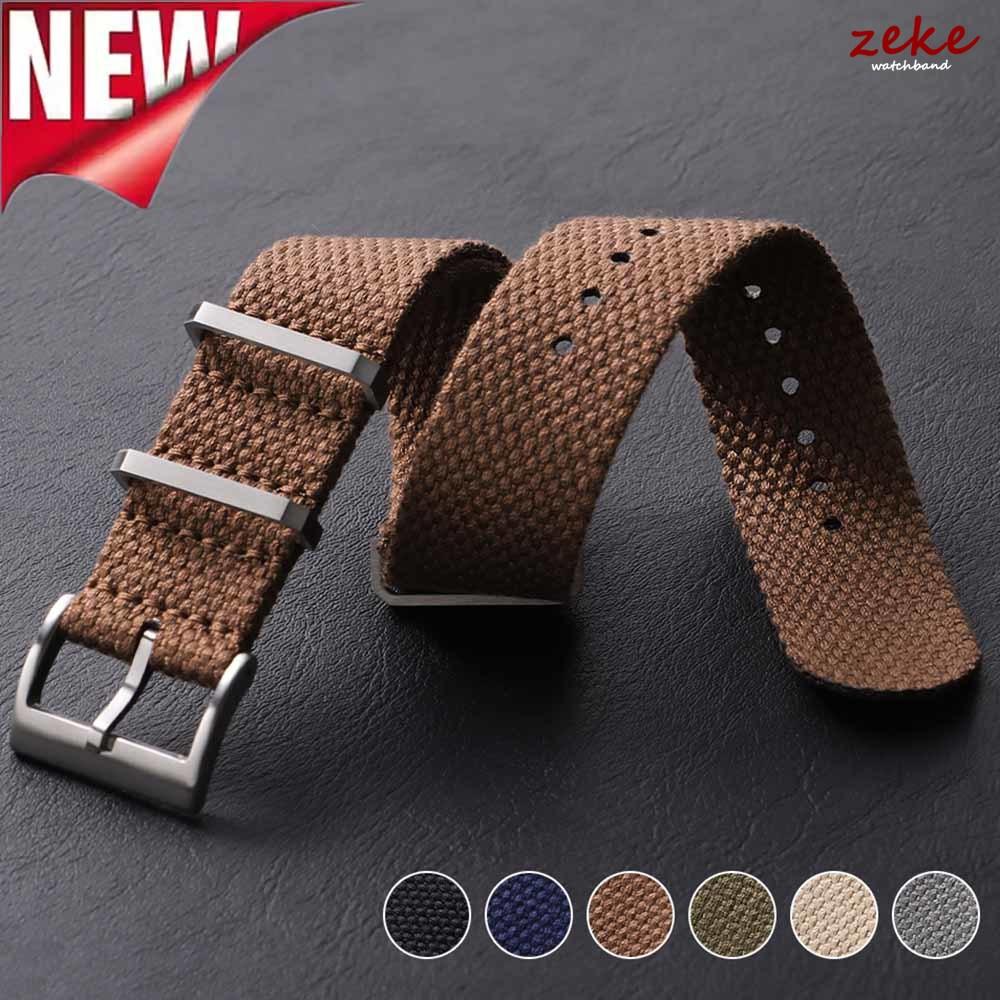 20mm 22mm Geripptes Nylon-Uhrenarmband Bequeme Armbänder Schlaufe Militärisch Waschbares Armband für Herren Uhrenarmbänder Uhrenzubehör
