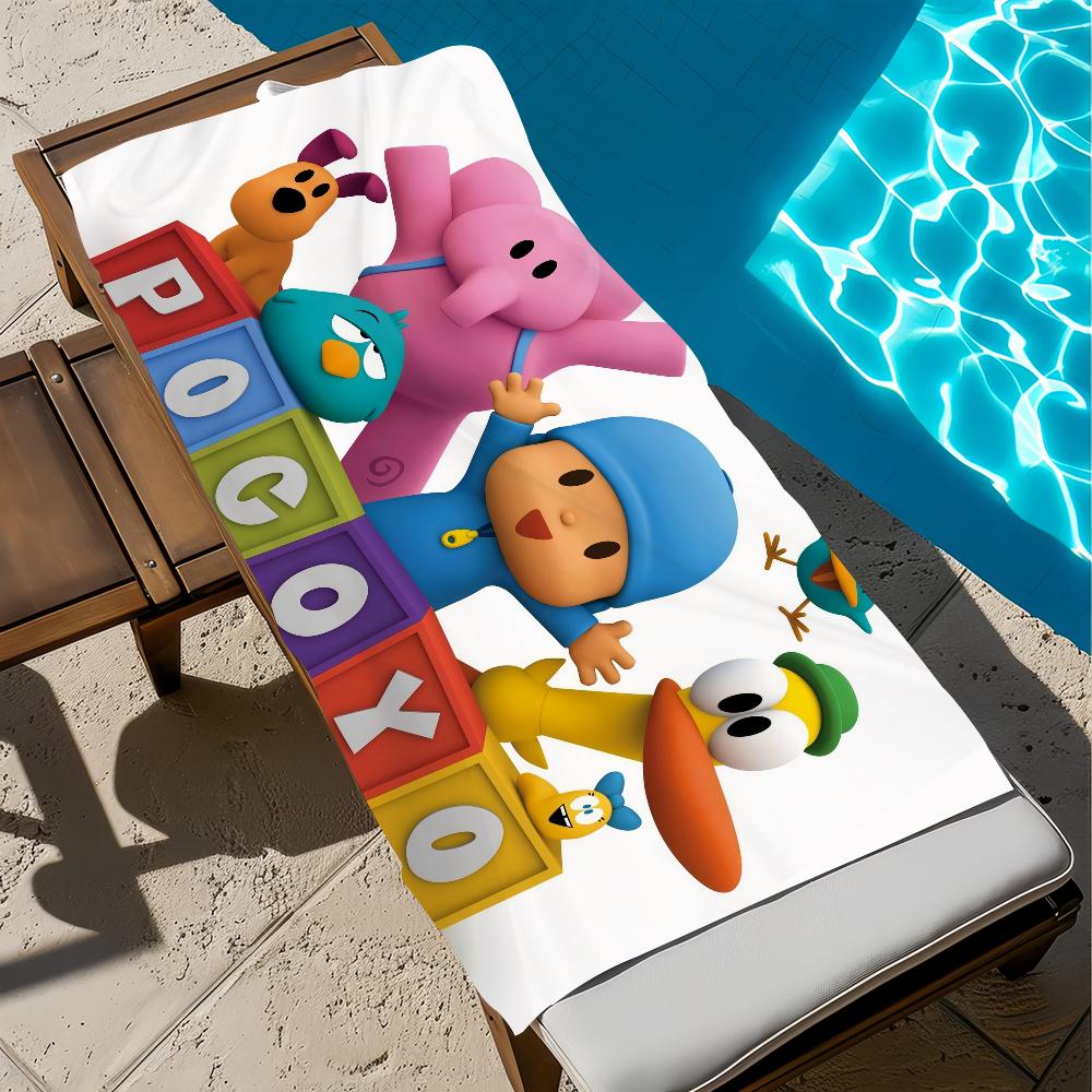 Cute P-P-pocoyo-o Cartoon Towel Beach Quick Dry Soft Pool Towels Gift for Travel Gym Shower Camping Sports