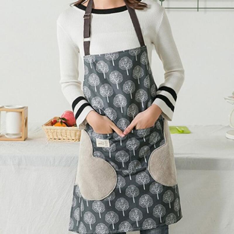 OH Water-Free Microfiber Towel Waterproof Apron W90660C Black check