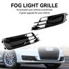 2PCS Front Bumper Foglight Cover Grill 4G0807647T94 4G0807648T94 Fit A6 C7 2014-2018 Black Chrome