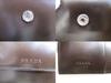 Authentic PRADA Dark Brown Leather Trifold Wallet Compact Wallet #a582 Open Box