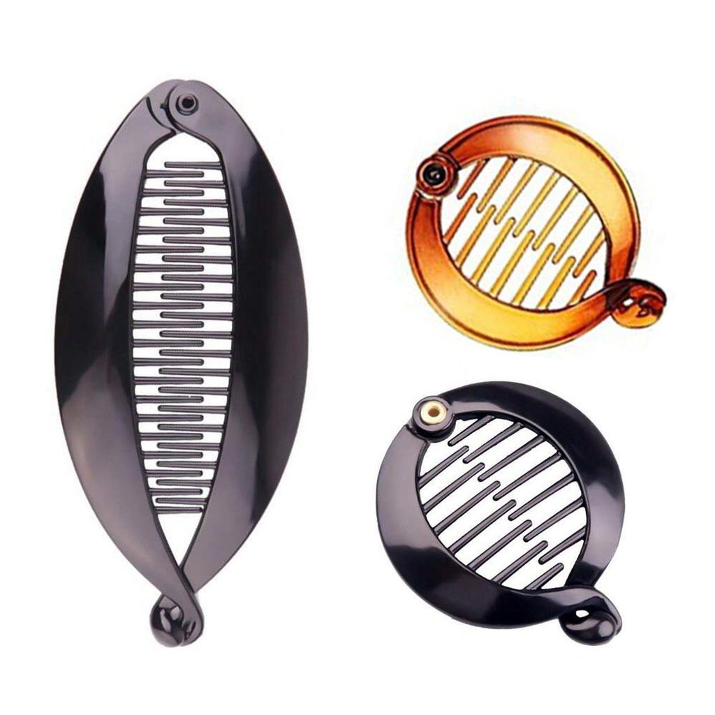 3Pcs/Set Fish Shape Hair Claws Clips Ponytail Holder for Women Girls Banana Clips Crabs Black Hair Styling Accessories