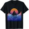 Vaporwave Sunset Sail Boat Sailboat Boating Sailing Sailor T-Shirt