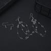 Minimalist Dewdrop Necklace & Ice-Transparent Earrings Set: Crystal Bead Clavicle Chain Jewelry.