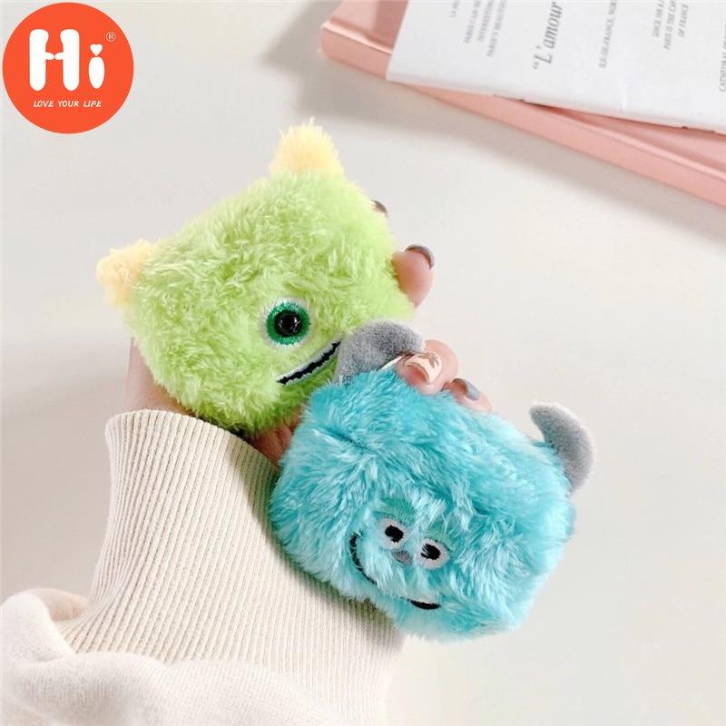 

Привет плюшевый мультяшный волосатый монокуляр Apple AirPods 1/2/pro, защитный чехол для наушников