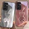 Trompe L'oeil Bär Für Samsung Galaxy A15 5G 54 4G 51 50 24 35 90 71 12 51 53 52S 80 22 34 Schwarze Hülle aus gehärtetem Glas