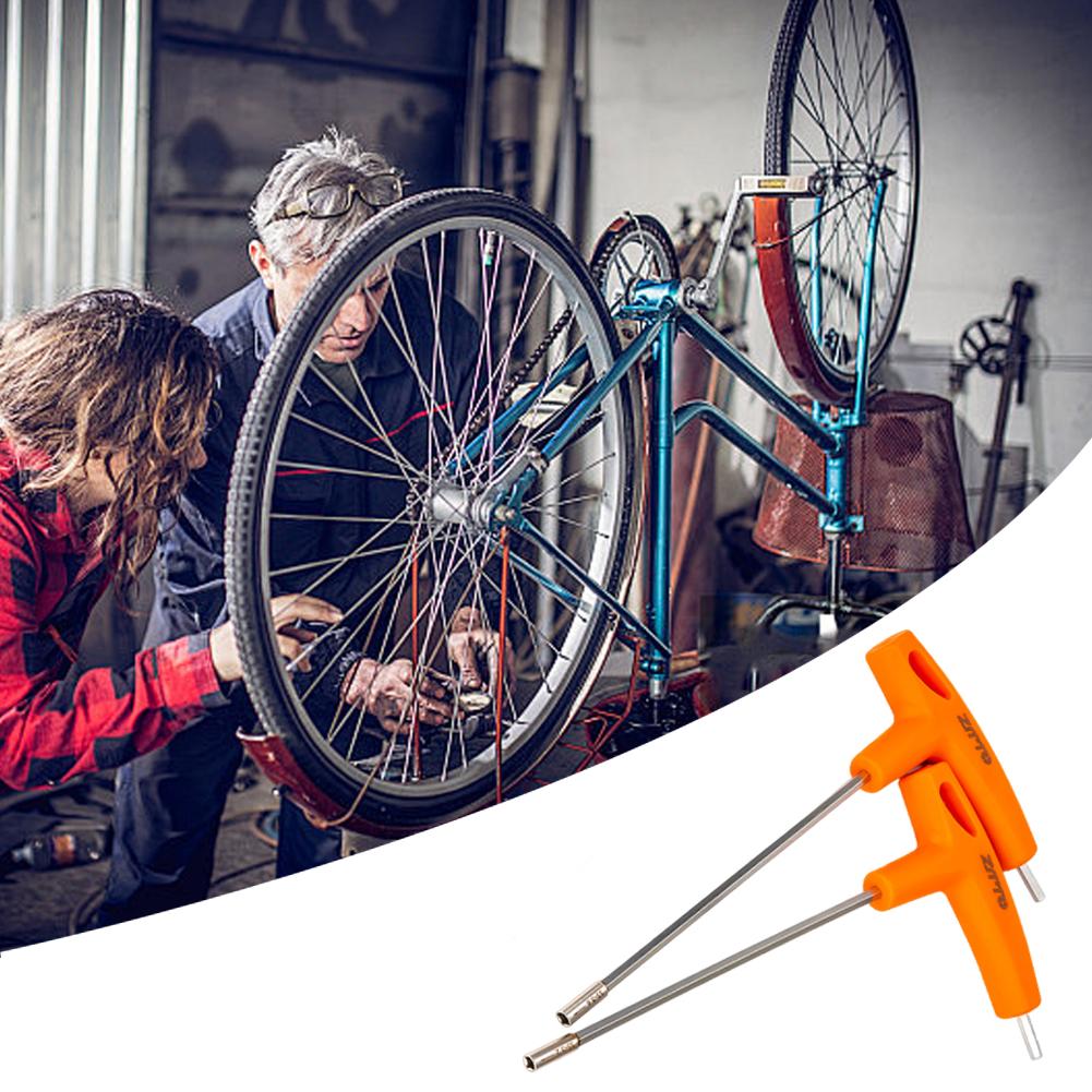 Bicycle Spokes Nipple Wrench T Shaped Sleeve Bicycle Concealed Spoke Wrench Steel Concealed Spoke Cap Wrench Bike Repair Tool