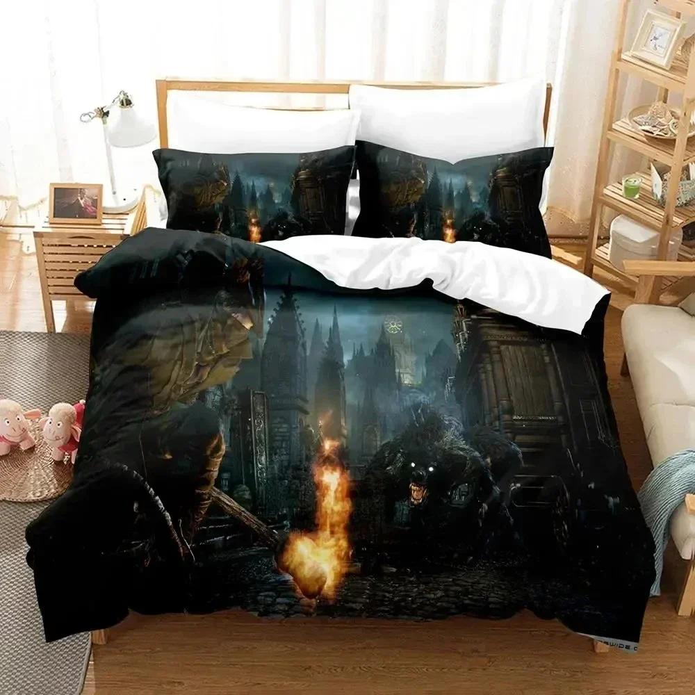 3D Game Lady Maria Bloodborne Bedding Set Printed Bed Set With Pillowcase Bed Duvet Cover Soft Queen King Size Bedclothes Home