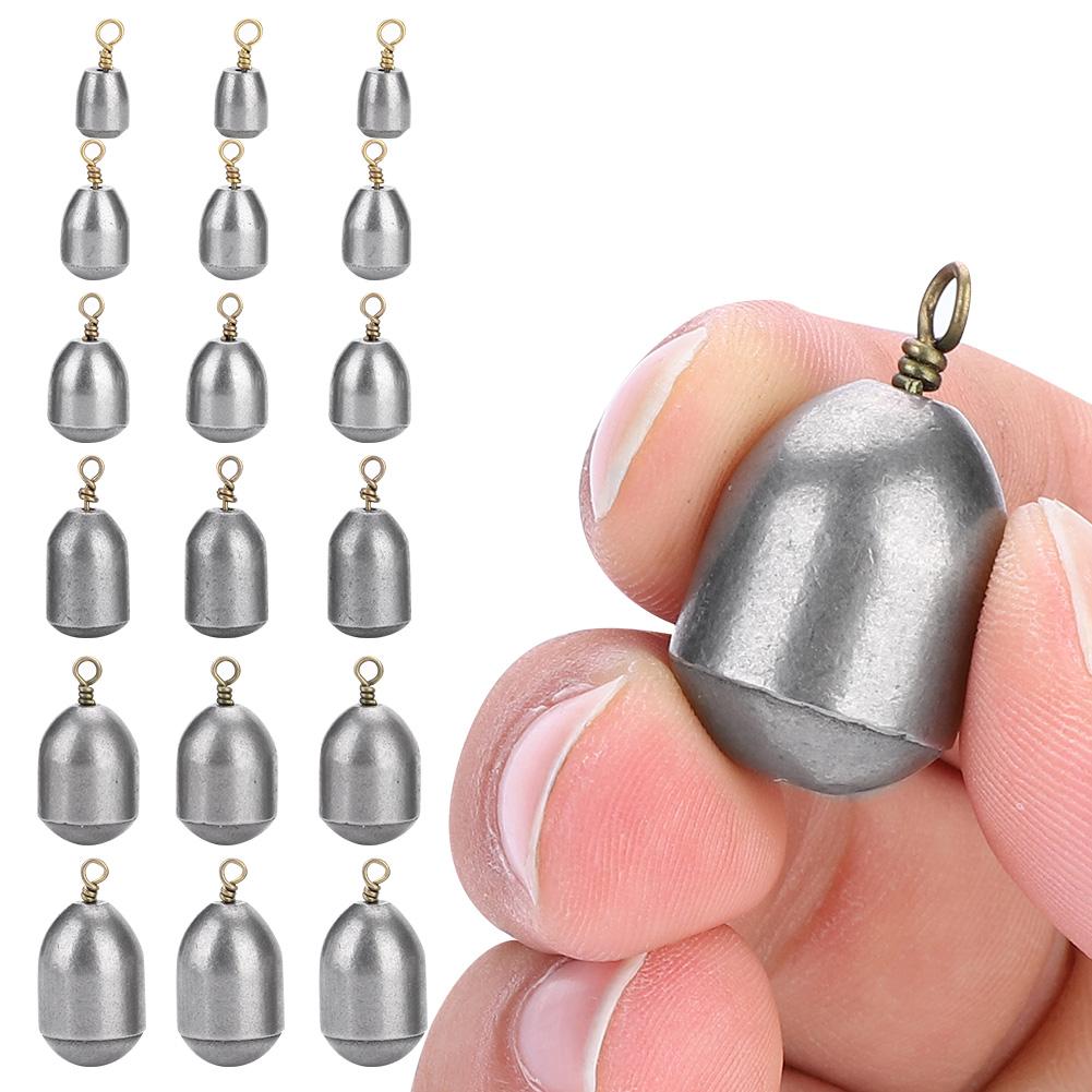 18pcs Eco friendly Fishing Sinker Iron Weight Fish Casting Tool Set with Box