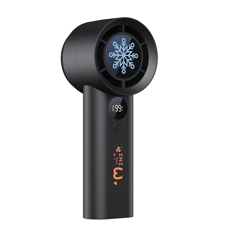 

Handheld Small Fan USB Mini High-speed Portable Rechargeable Turbine Small Fan Desktop Product чорний