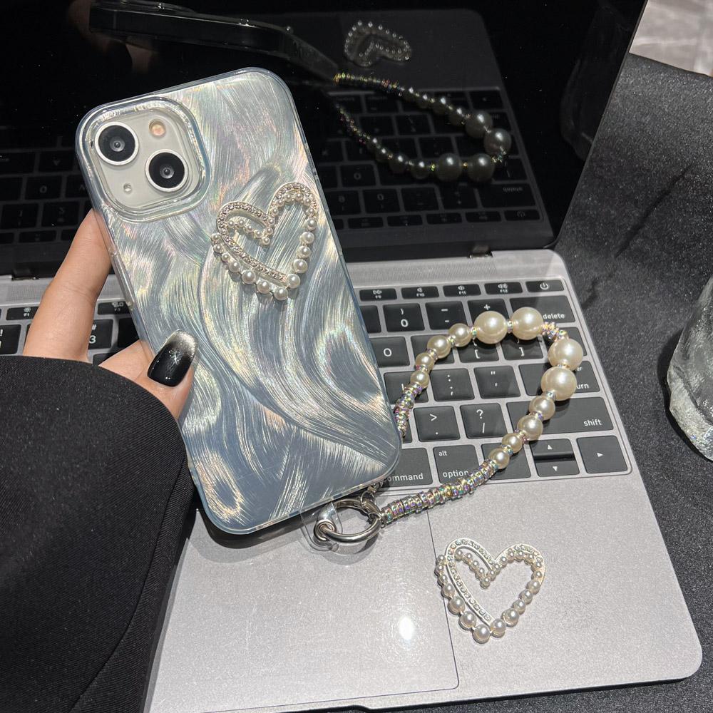 Luxury Love Heart Phone Case For iPhone 16 Pro Max Funda iPhone 13 15 11 12 14 Plus 16promax 15promax 14promax Soft IMD Covers