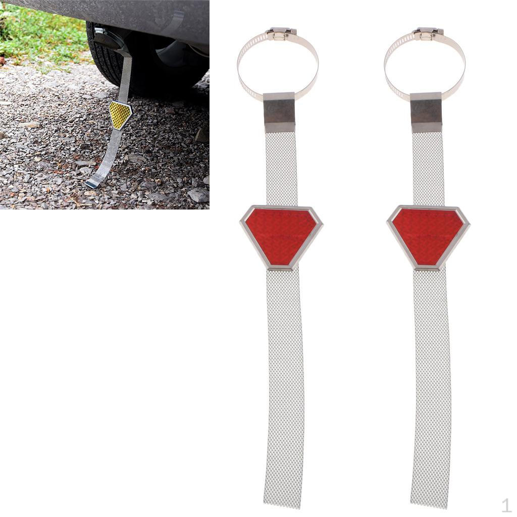 

2 шт. Автомобильный антистатический ремешок, Светоотражающий заземляющий ремень безопасности для