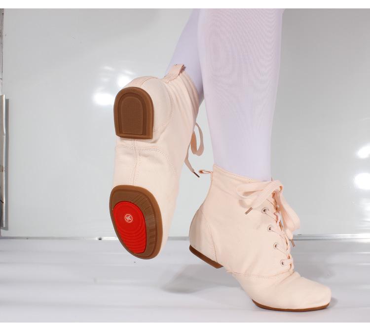 High-Top Jazz Dance Shoes for Men & Women, Canvas Soft Sole Low-Top Practice Shoes.