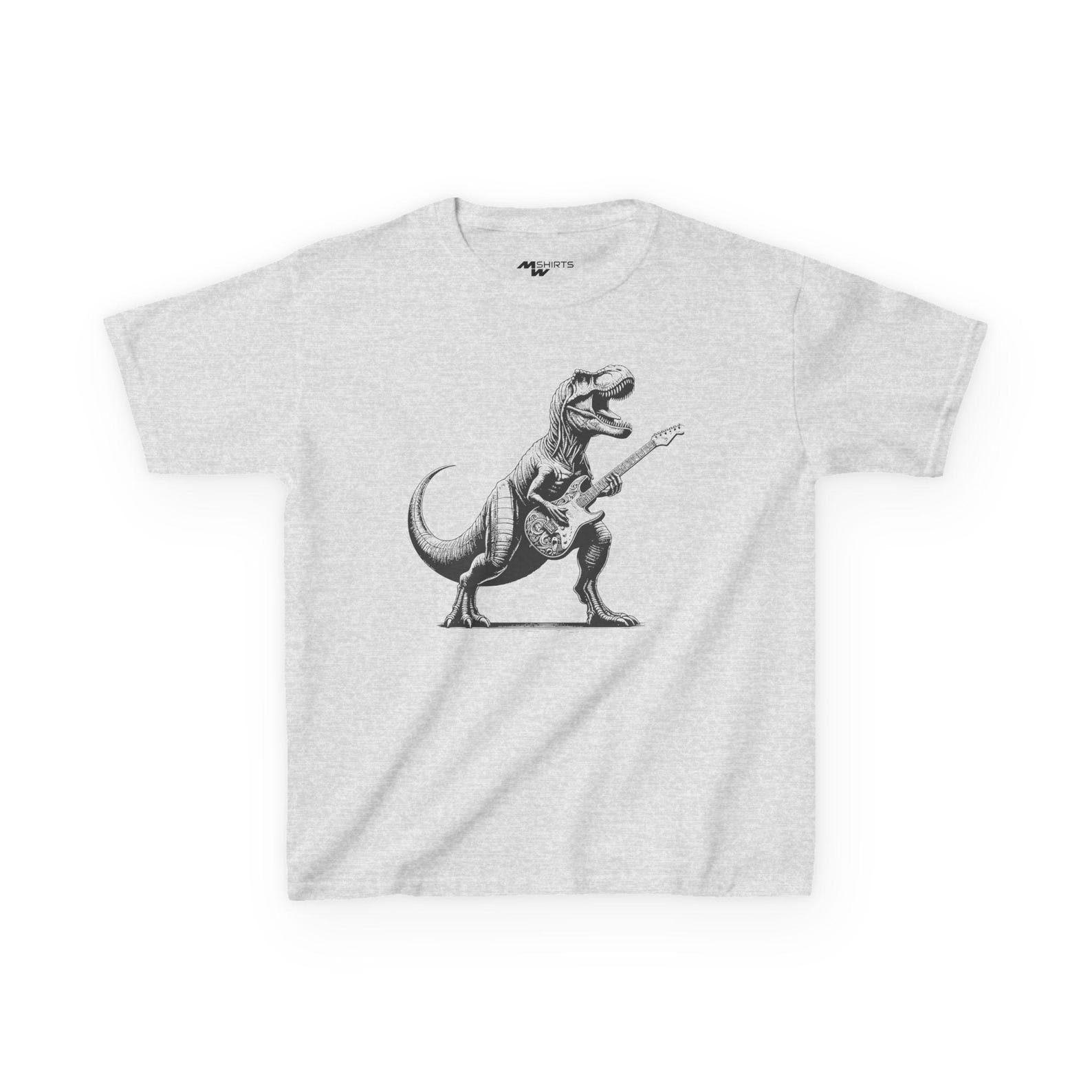 Rockin  Dinosaur Kids Tee: Music Lover T-Shirt M