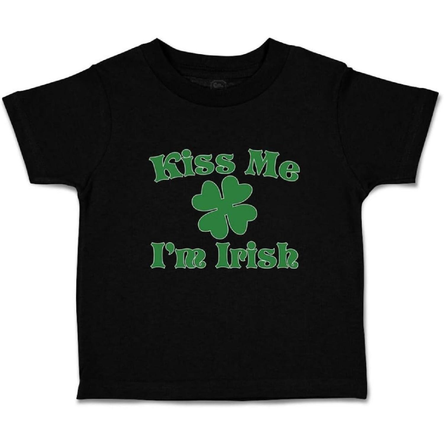 Детская футболка на заказ Kiss Me I m Irish Ирландия Хлопок Одежда для мальчика и девочки XXXXXL разноцветный