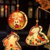 Chinese Style Portable Flower Lantern Rabbit Luminous Toys  Mid-Autumn Festival Gift