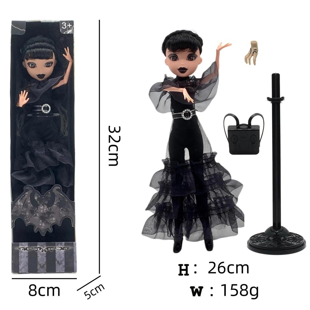 Figurină nouă Wednesday Addams Jucărie drăguță Păpușă Familia Addams Decorațiune cameră Colecție de farmece pentru copii Jucării hobby Cadou de ziua de naștere pentru copii