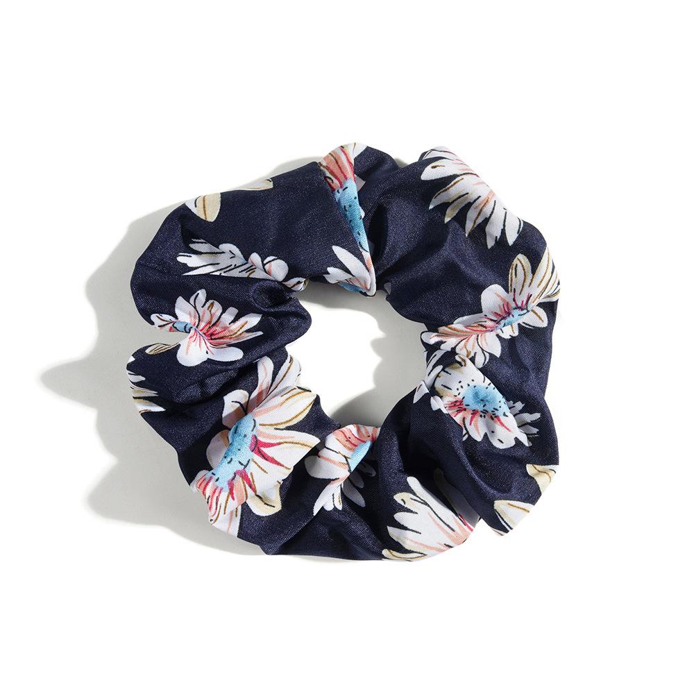 Leopard Print Hair Band Bohemian Large Intestine Band Small Fresh Commuter Rubber Band Flower Print Head Band Head Rope