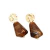 Maillard Coffee Gradient Geometric Earrings - Retro, High-End, Versatile Everyday Earrings for Women