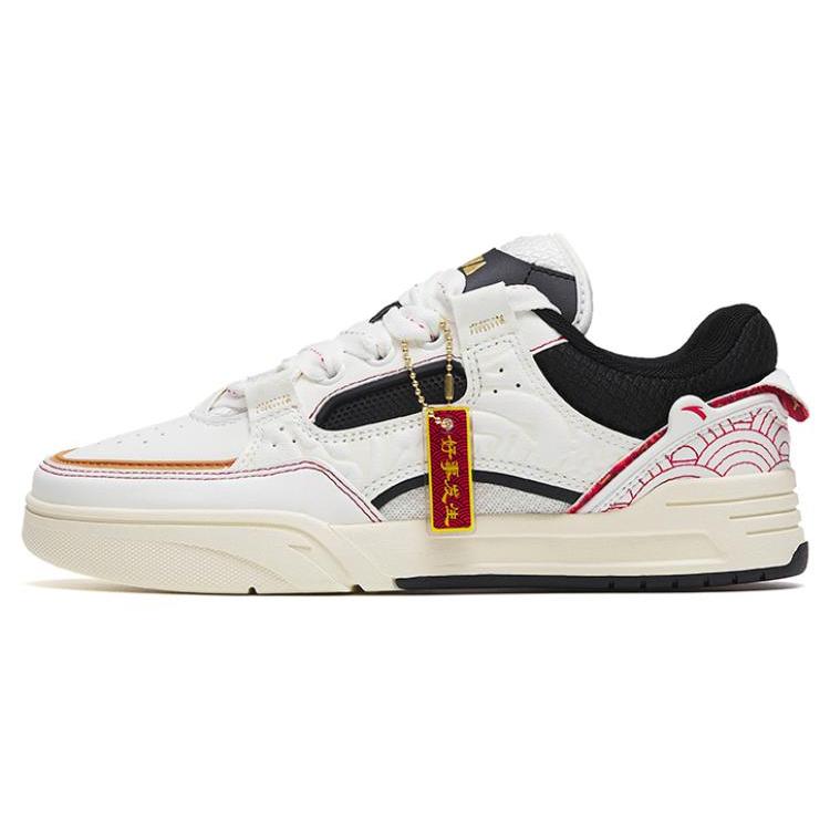 

Anta Jie Ao Slip Resistant Abrasion Resistant Low top Skateboard Shoes Men s White Black Red Good Things Will Happen 112318040-5 44