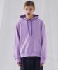 Pinned Look Embroidery Point Semi-Oversized Hoodie Top (Lavender)