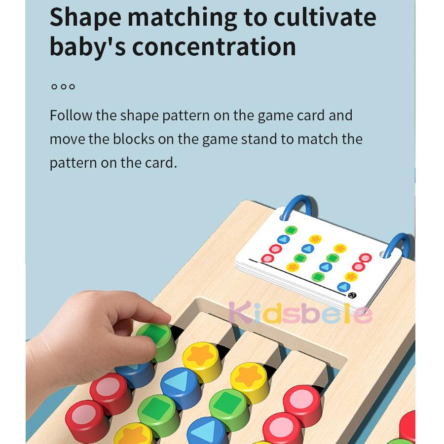 Preschool Shape Color Matching Game Montessori Wooden Sorting Puzzle Toy For Kids Cognitive Thinking Early Learning Toy