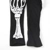 Black Punk Long Gloves Unisex Halloween Skeleton Skull Half Finger GlovesFingerless Stretch Goth Cosplay Accessories Mittens