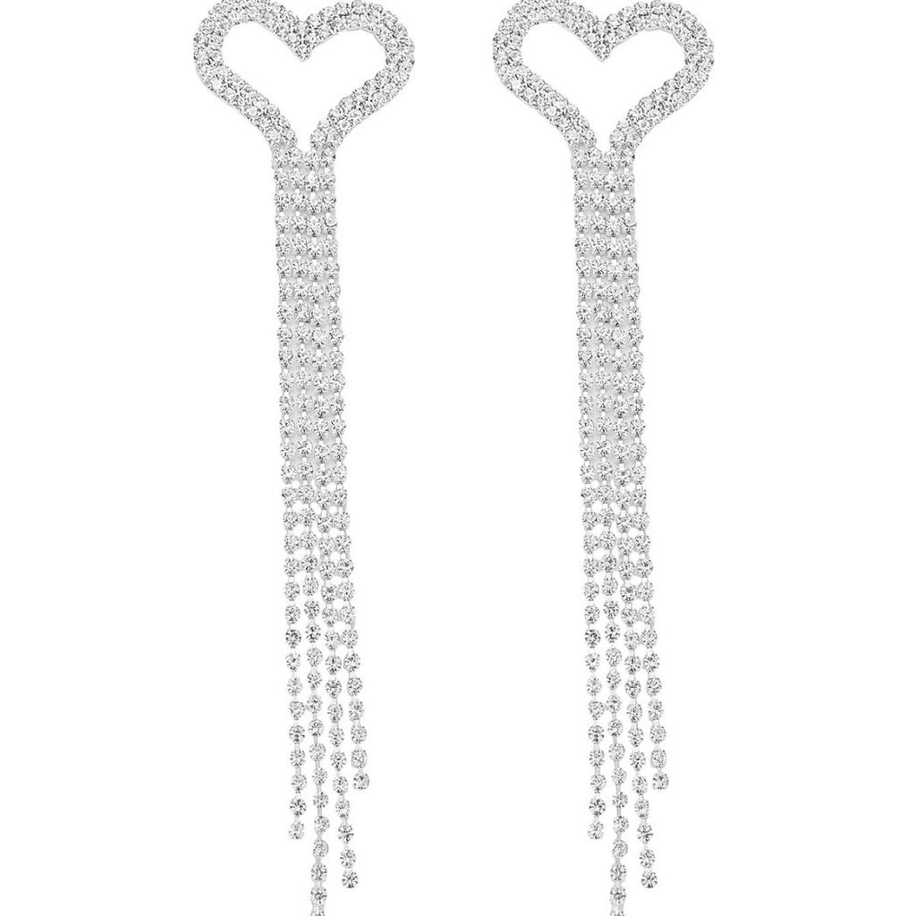 Delicate Long Fringed Love Earrings