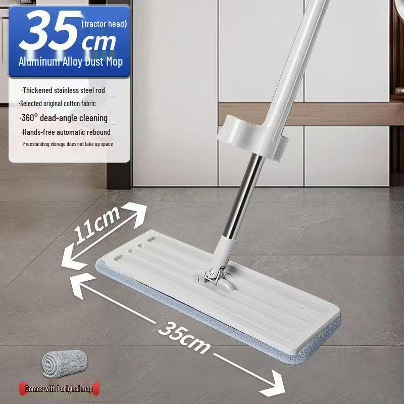 Chenille Flat Mop 2025: Hands-Free, Dual-Use Floor Cleaner for Dry and Wet Surfaces.