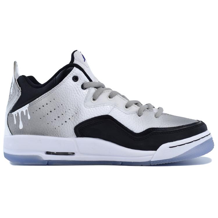 Jordan Courtside 23 Stuffed Oreo Slip Resistant Abrasion Resistant Mid Top Vintage Basketball Shoes Men's Black White AR1000-104(Team96-)