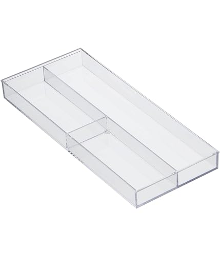 Yamazaki (Yamazaki Industries) Extendable & Sliding Cutlery Tray, White, Approx. W25 X D24.6~45 X H5.7cm, Tower Series, Drawer Cutlery Storage, Extend