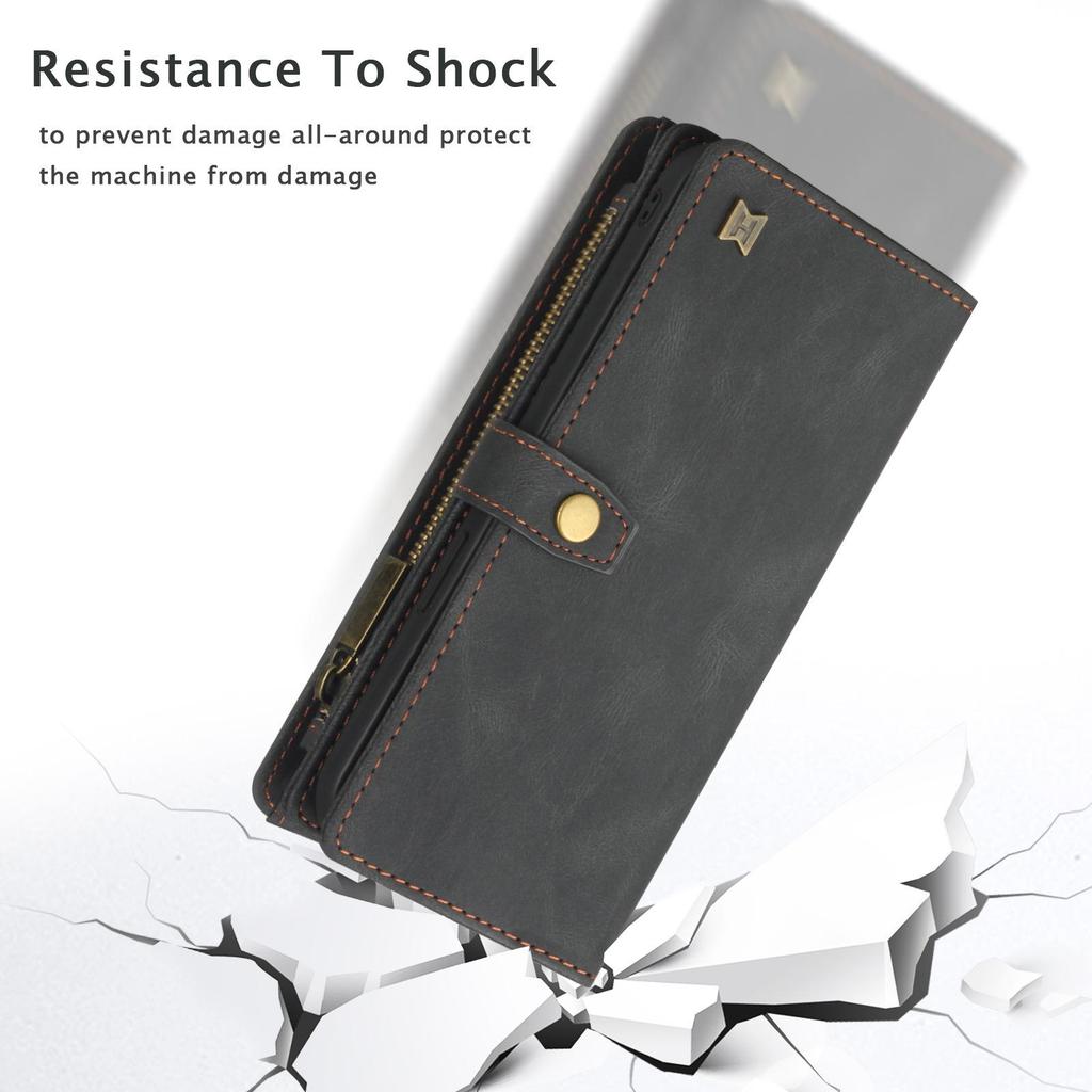 iPhone 16/15 Magnetic Leather Wallet Phone Case Cover