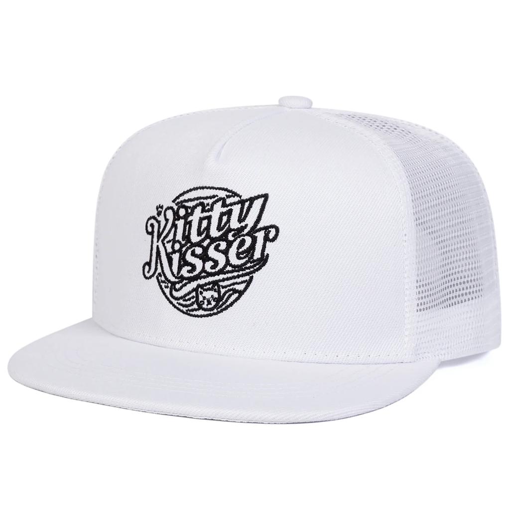 Unisex Kitty Kisser Letter Embroidery Hip-hop Net Hats Spring Summer Outdoor Adjustable Casual Baseball Caps Sunscreen Hat Cap