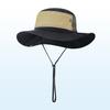 Summer outdoor bucket hat men's nylon large brim sun protection hat breathable UV protection big head circumference sun hat