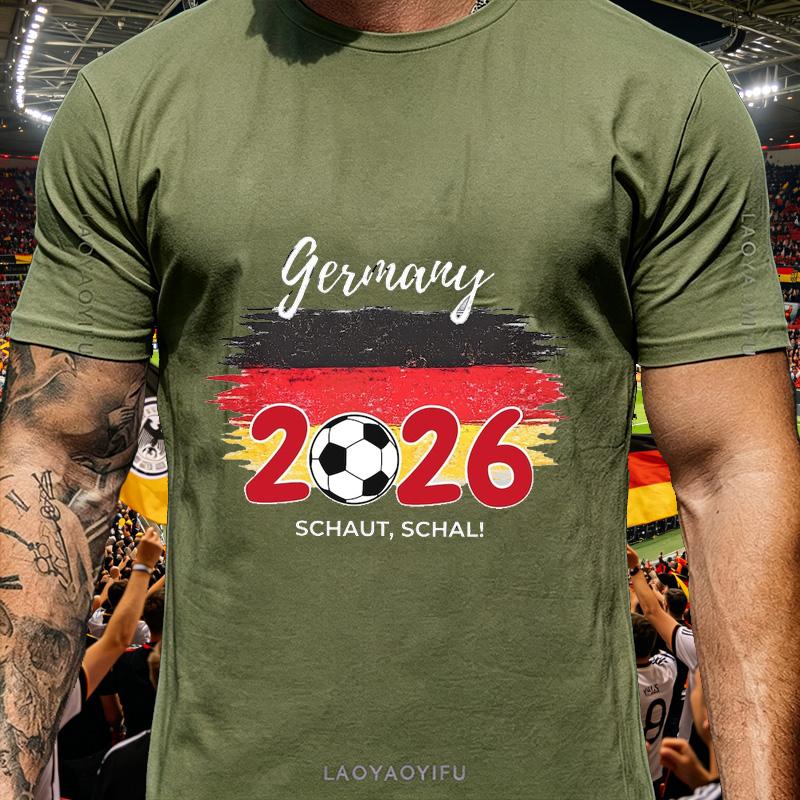 Unisex Everyday Lifestyle T Shirt Gerunisex National Flag Football Soccer Supporter Fan Retro Simple Casual Streetwear Top