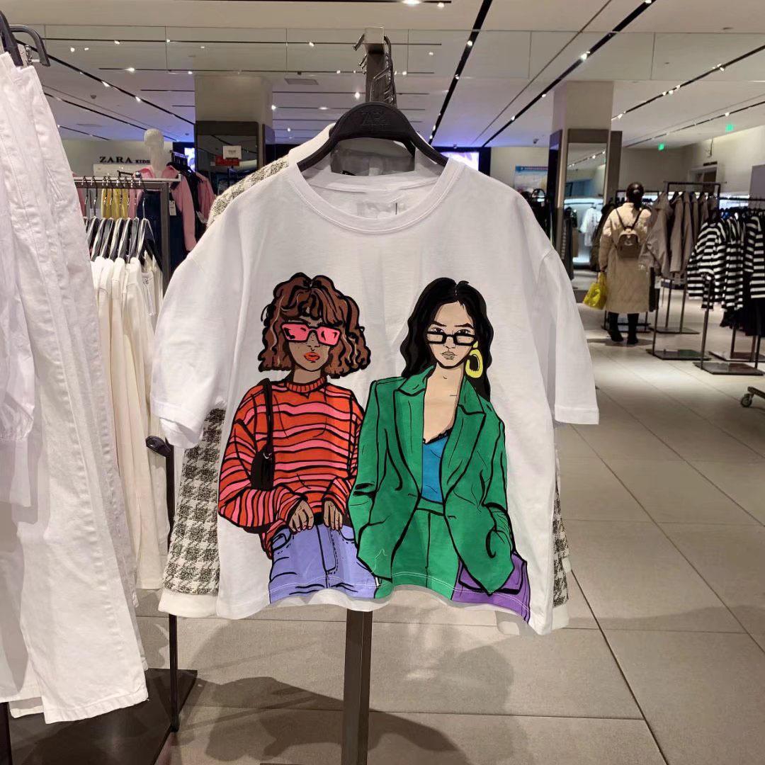 

Женская футболка с коротким рукавом и круглым вырезом, модная летняя коллекция 2022 года Large