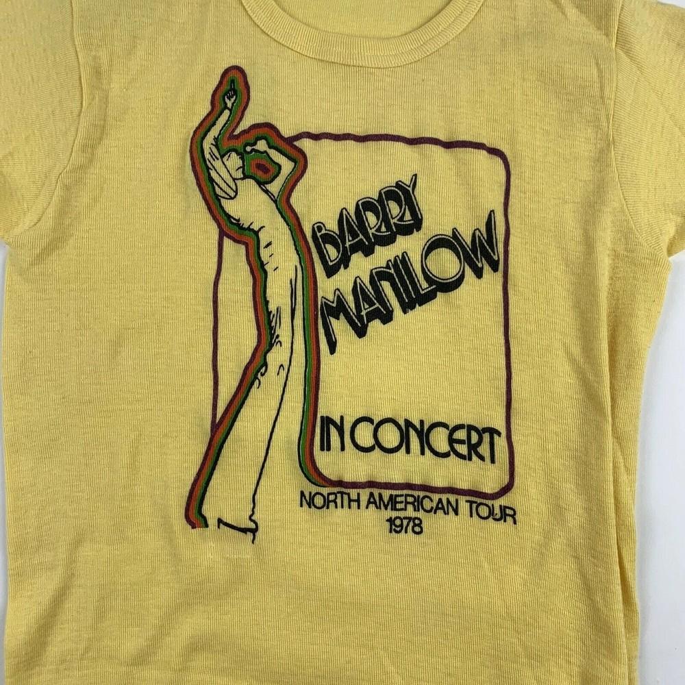 New Barry Manilow Live Concert Tour Cotton Yellow S to 5XL Shirt ZL554 Unisex T-Shirt L