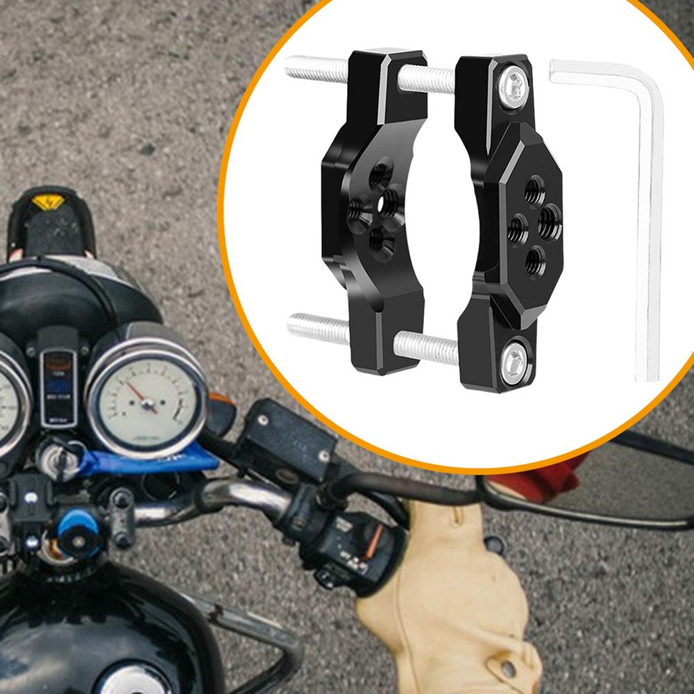Motorcycle Auxiliary Spotlight Stand Aluminum Alloy Clamp Headlight Pole Brackets Holder Light Mount Spotlight Bar Clamp Sturdy