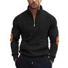 Men's Corduroy Half-Zip Stand Collar Long-Sleeve Hoodie - Autumn/Winter Collection