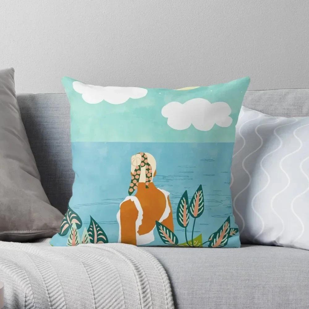 Tropical Plant Pattern Decorative Pillow Cover Car Sofa Square Cushion Pillow Cover