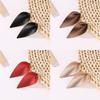 1 Pair Simple Water Drop Pendant Earrings Girl PU Leather Night Party Ear Studs Fashion Jewelry