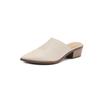Summer Women Slippers Genuine Leather Shoes for Women Cover Toe Chunky Heel Mules Slingback Women Sandals Elegent Handmade Shoes