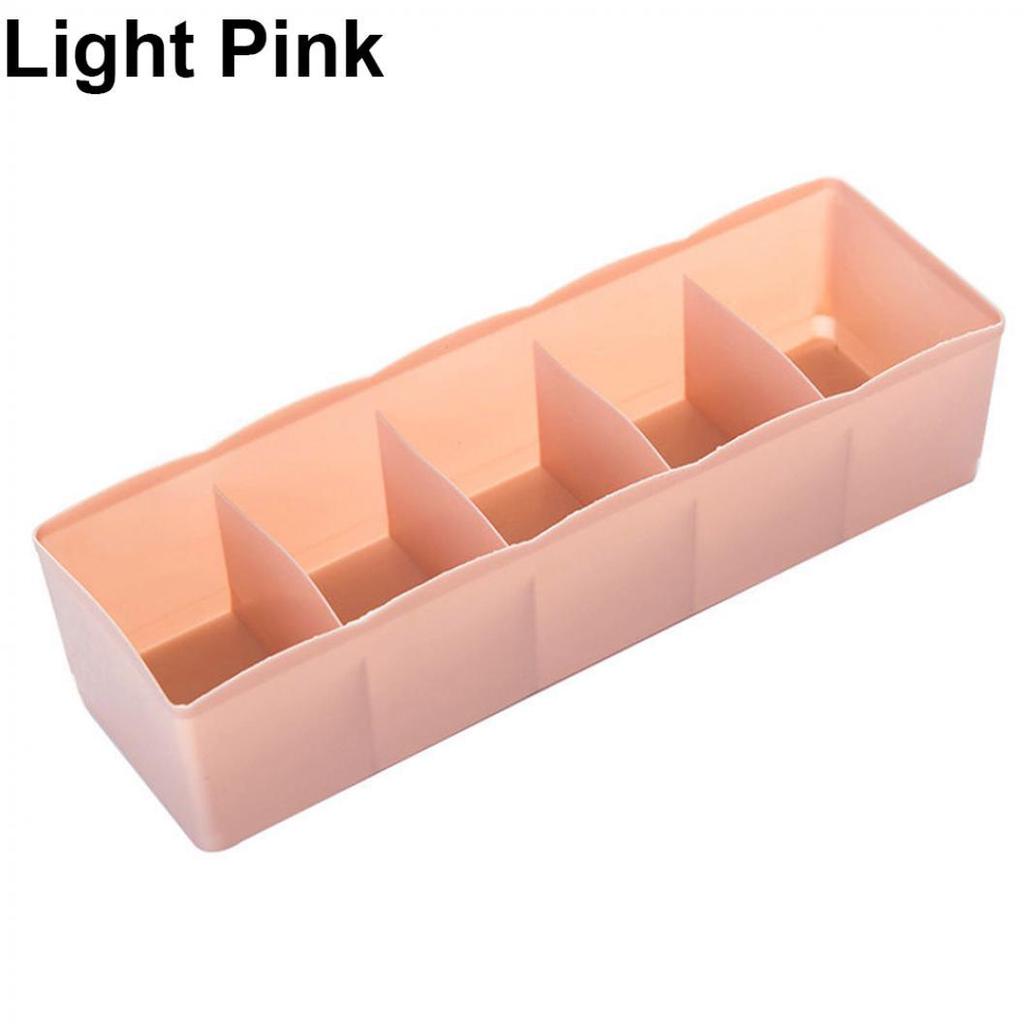 5 Cells Plastic Storage Box Tie Bra Socks Drawer Cosmetic Divider Tidy Organizer AVE