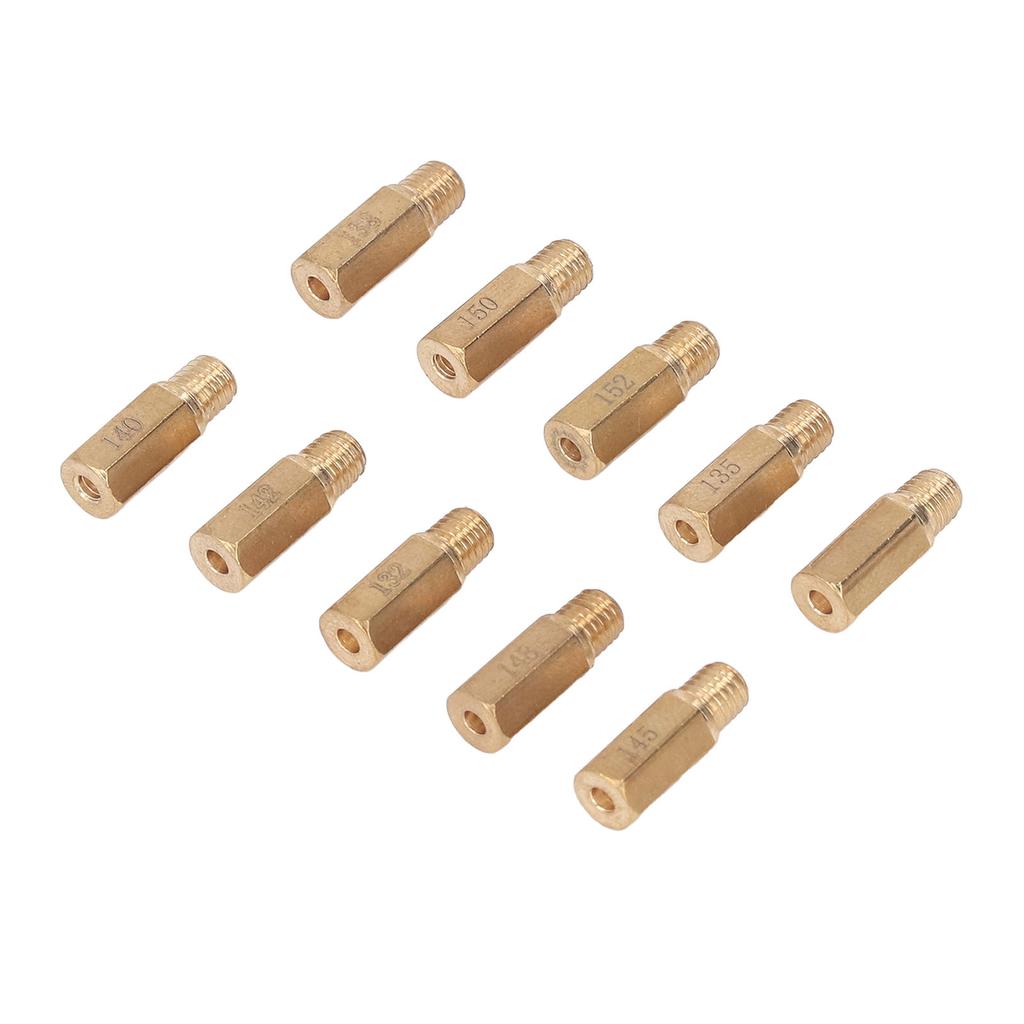 10pcs Motorcycle Carburetor Main Jets Metal Hex Main Jets Replacement for Keihin PWK PWM OKO CVK NSR KSR Carb Set