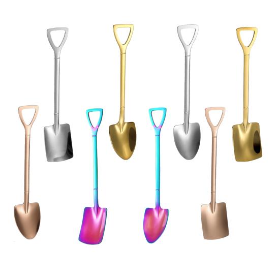 

8 шт., набор ложек для арбуза из нержавеющей стали, вакуумные антикоррозийные ложки с титановым покрытием для кофейных десертов A