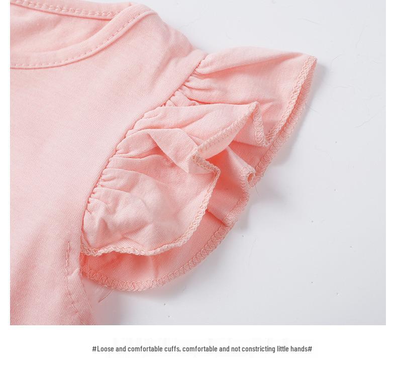 Sommer Mädchen Kurzarm Prinzessin Einhorn Kleid mit Tüllrock