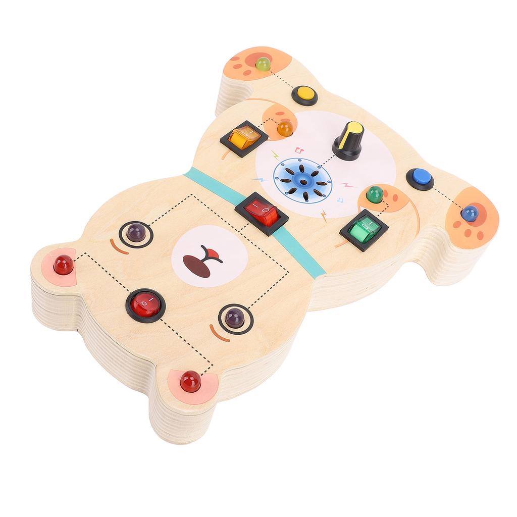 Holzschalter Licht Spiel Sensorisches Brett Schalter Spielzeug Kinder Frühes Lernen Lernspielzeug für Kinder