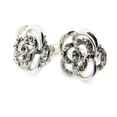 [J4043] - Silver 'Flora' Designer Earrings
