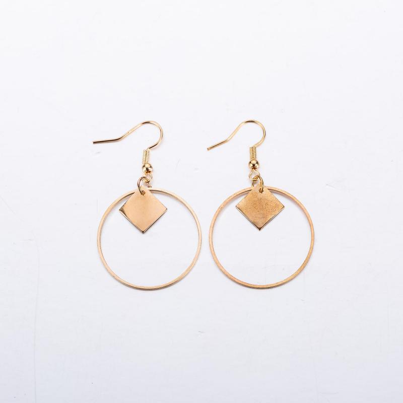 

2019 New Wholesale Korean Fashion Zircon Cute Earrings Size Round Long Earrings Female Birthday Gift Oorbellen Hanging Earrings золотой